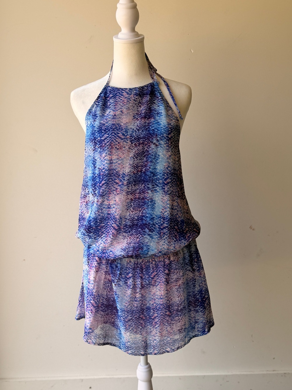 Show Me Your MuMu Blue Purple Tie-Dye Mini Dress
